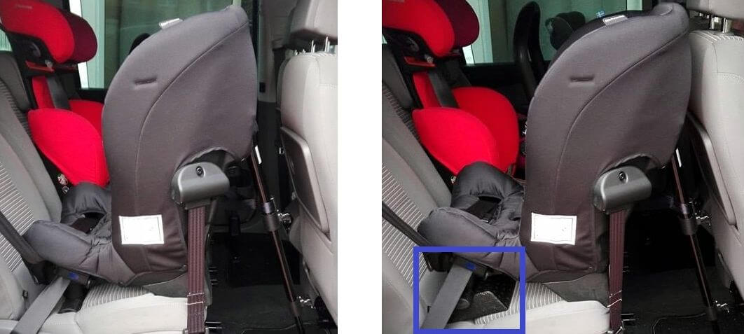 Kindersitz-nach-vornfallen-verhindern-Axkid-Minikid-Vergleich-Einbau-mit-und-ohne-Wedge
